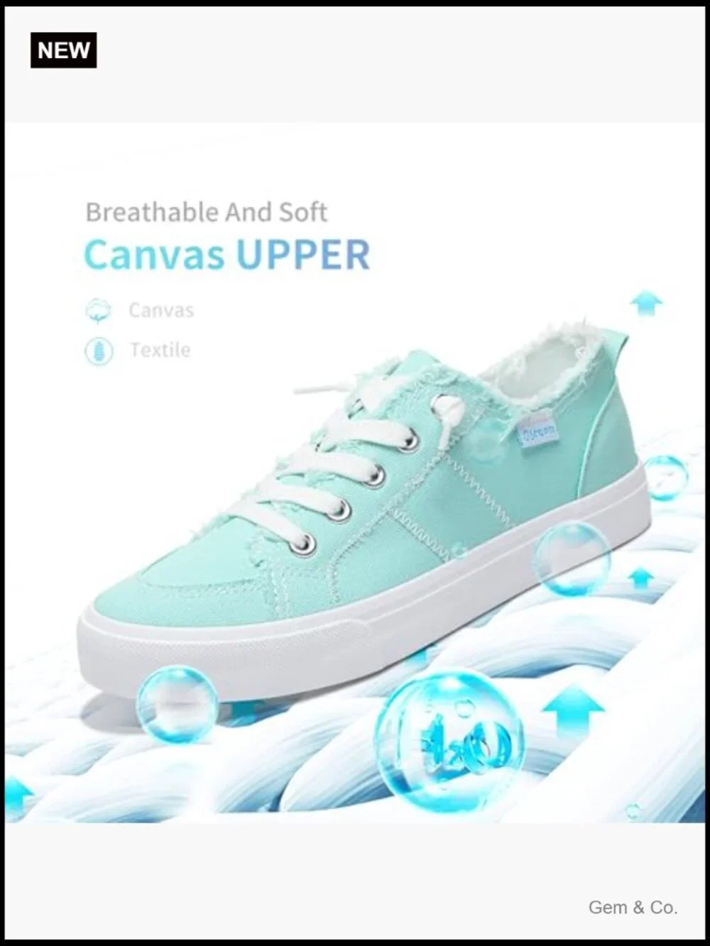 Women's Slip On Canvas Sneakers - Low Top Fashion Sneakers
